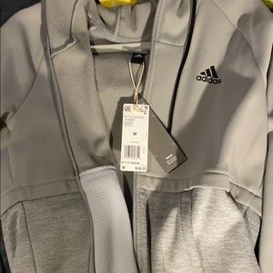 Adidas gray fz hoodie